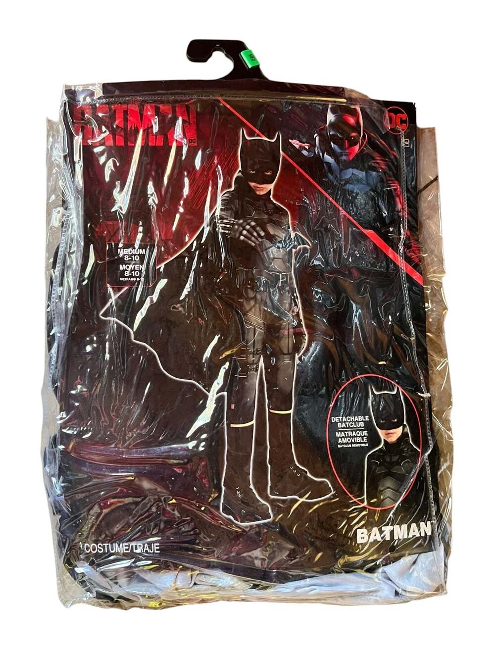 Rubie's DC The Batman Movie Costume with Mask and Detachable Batclub, Size Mediu